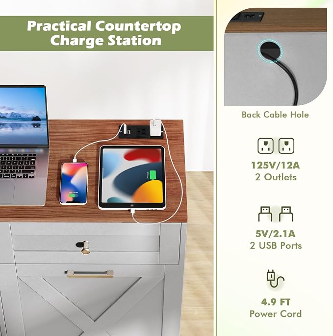 LOKO Tilt Out Trash Can Cabinet, Kitchen Island - Image 7
