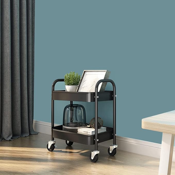 Melody House 2 Tier All-Metal Rolling Storage Cart - Image 5