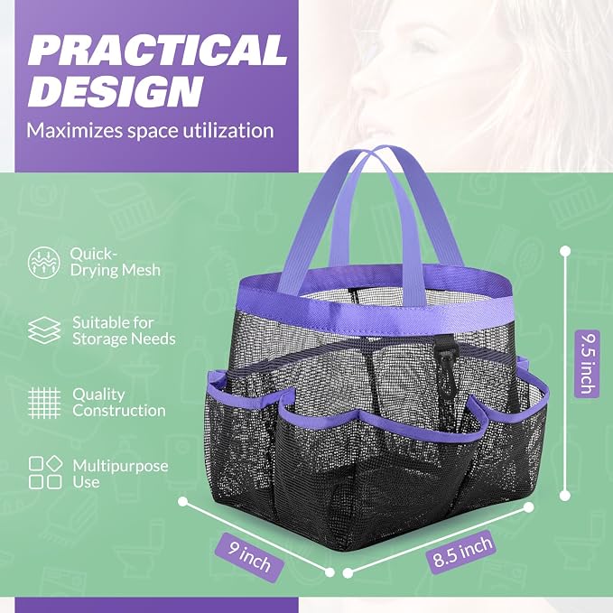 Mesh Shower Caddy Portable for College Dorm Room Essentials - Image 2