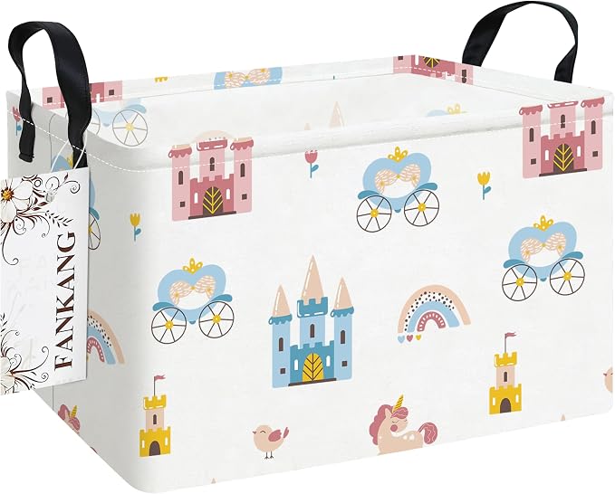 FANKANG Storage Bins, Nursery Hamper Canvas Laundry Basket Foldable by FANKANGStorageBasket