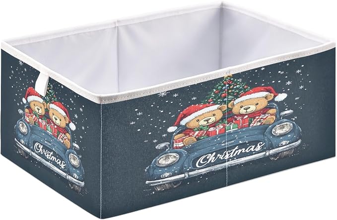 senya Large Storage Bins Two Bears and Car Collapsible Foldable Storage Cubes - Image 2
