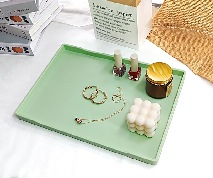 Green Serving Tray for Serving Accessory, Perfume and Display Use. - Image 4