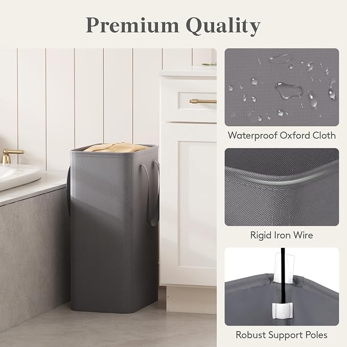 Lifewit 50L Slim Laundry Hamper, Narrow Small Laundry Basket - Image 4