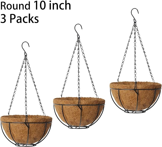 LX7 3 Pack Hanging/Wall-Mounted Planters Baskets - Image 2
