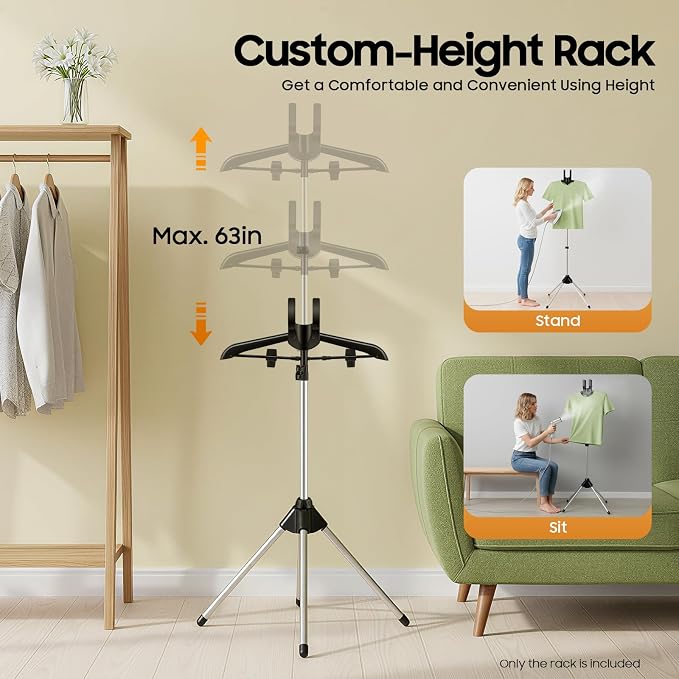 Hanging Ironing Rack, Handheld Clothes Steamer Holder, Garment Hanging&Drying - Image 5