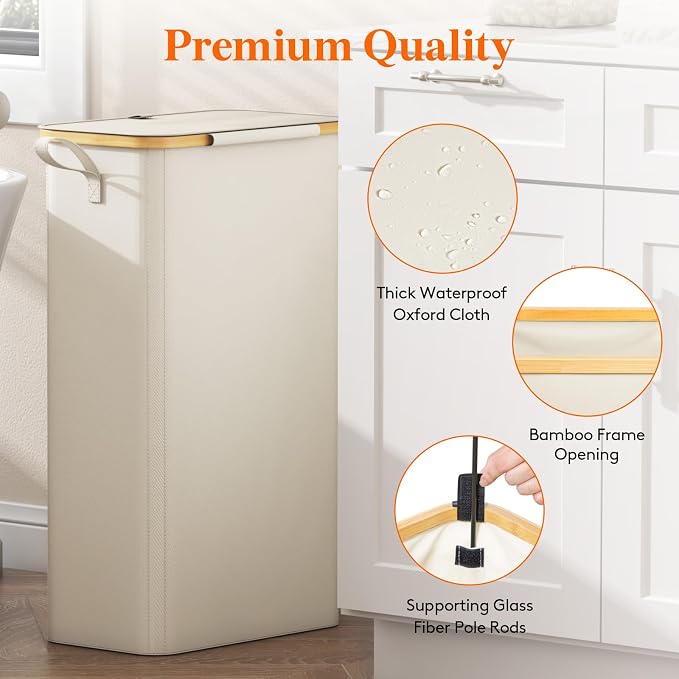 Lifewit 75L Slim Laundry Hamper - Image 7
