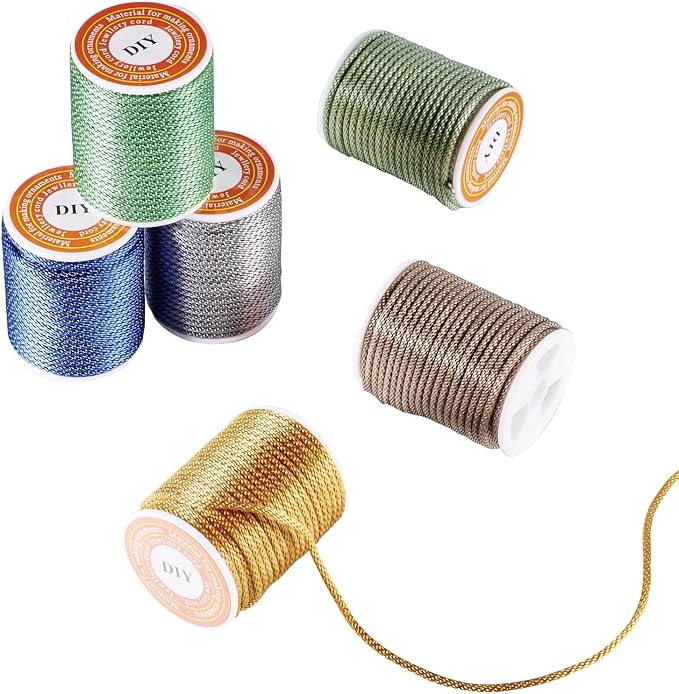 Beadthoven 6 Rolls 1.5mm Braided Rope Cords - Image 7
