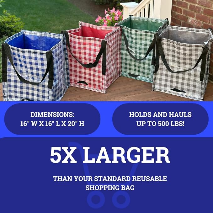 DURASACK Heavy Duty Storage Tote Bag 22-Gallon Rugged Woven Polypropylene - Image 5