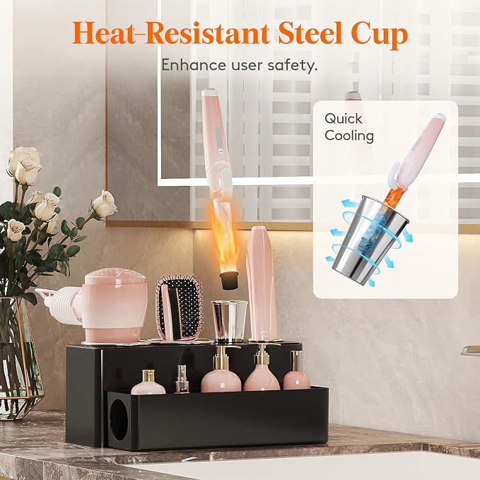 Lifewit Hair Tool Organizer Countertop, Removable Blow Dryer Holder - Image 4