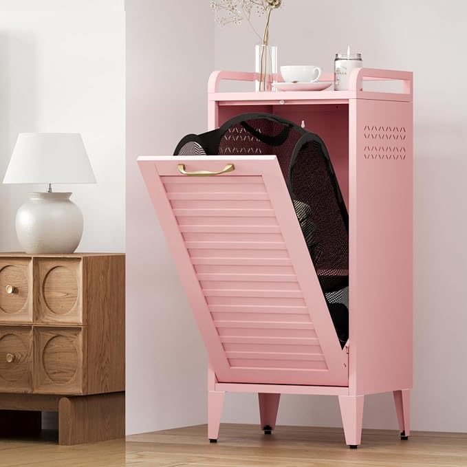 50L Tilt Out Laundry Hamper Cabinet - Image 6