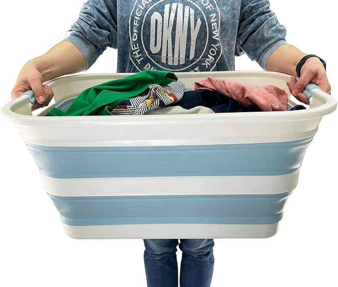 SAMMART 42L Collapsible Plastic Laundry Basket - Image 5