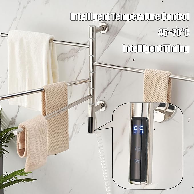 Swivel Heated Towel Rack, Towel Warmers - Image 4