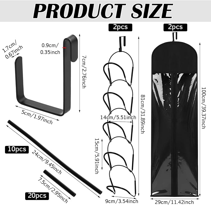 Blulu 10 Pcs Wig Hangers Rack for Multiple Wigs - Image 2
