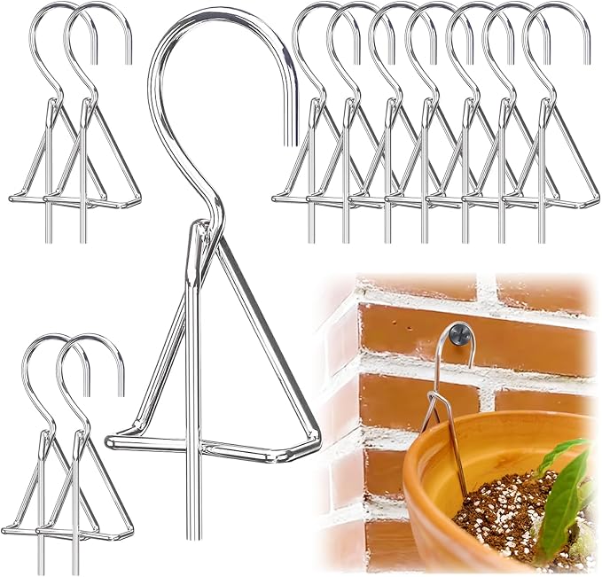 12 Pack Flower wall Pot Holder, Flower Pot Clips by Unknown