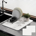 2-Pack Stone Dish Drying Mat for Kitchen Counter, Diatomaceous Earth Drying Mat by SlowSLog