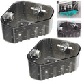 Suction Cup Sink Corner Rack, 2025 Upgrade Plastic Suction Cup Storage Rack by Ehnoge