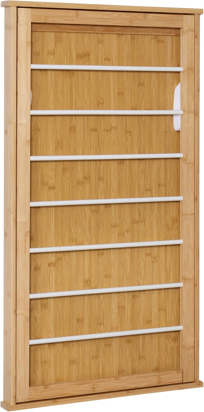 Wall-Mounted Clothes Drying Rack, Collapsible, 23 in W x 42 in H - Image 3