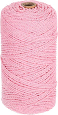 HARFINGTON Natural Macrame Cord 2mm x 220 Yards 3 Strand Twisted Cotton Macrame by HARFINGTON