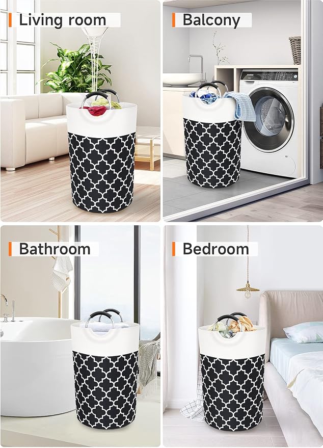 Large Laundry Basket Laundry Hamper Bag Washing Bin Clothes Bag Collapsible Tall - Image 7