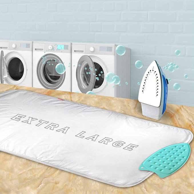 Ironing Mat, Extra Large Thickened Ironing Blanket Portable Ironing Pad by YQMAJIM