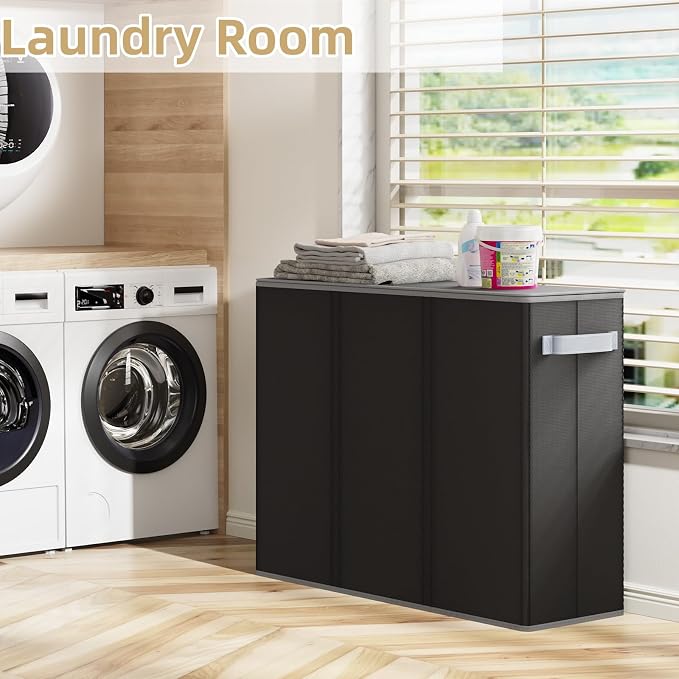 180L Laundry Hamper 3 Section, Large Laundry Hamper - Image 5