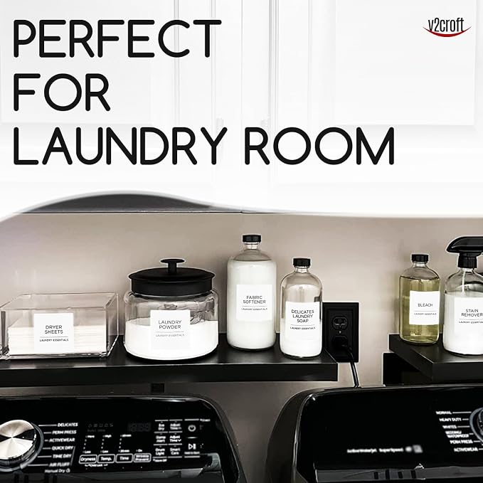 144 PCS Minimalist Laundry Room Labels Set, v2croft Water Resistant Stickers - Image 5