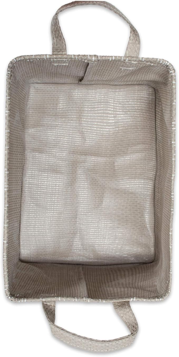 DII Collapsible Waterproof Chevron Laundry, Small Rectangle, Stone/Cream - Image 5