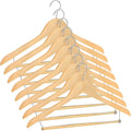 Tosnail 8 Pack Wooden Suit Coat Hangers by Tosnail