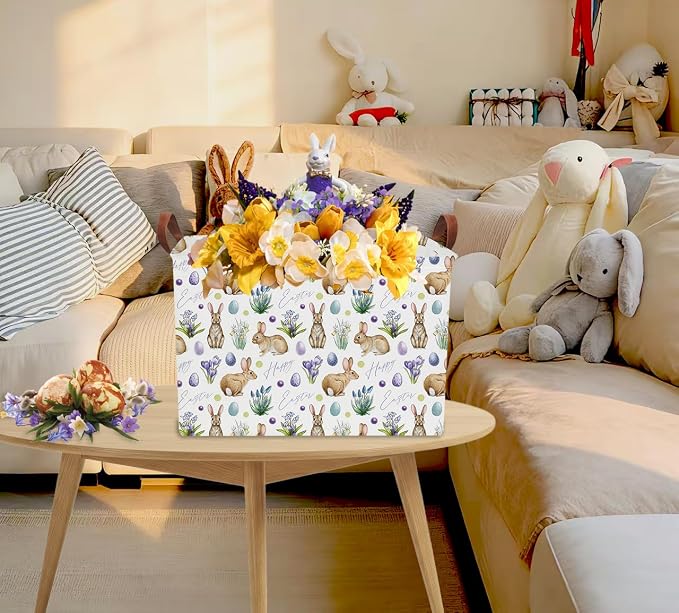 Rectangular Easter Eggs Basket Empty, Toys Storage Bin - Image 5