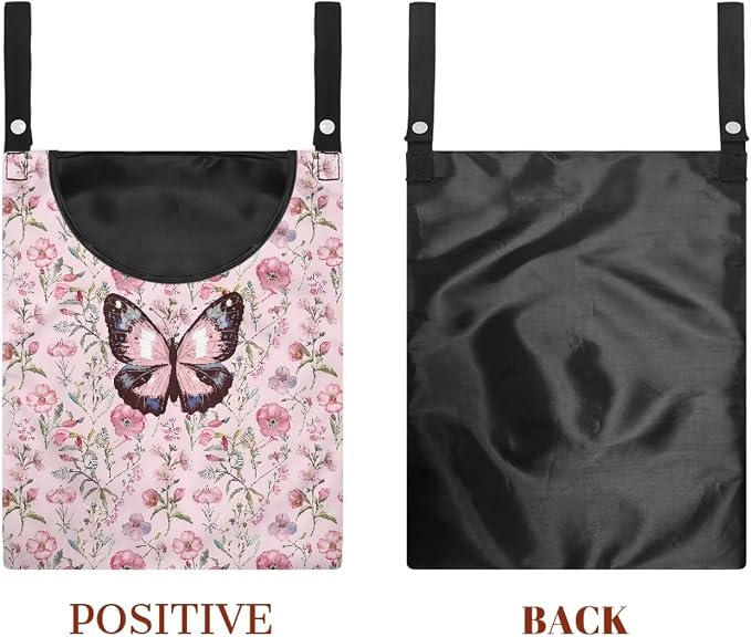 Pink Butterfly Clothespin Bag - Image 7