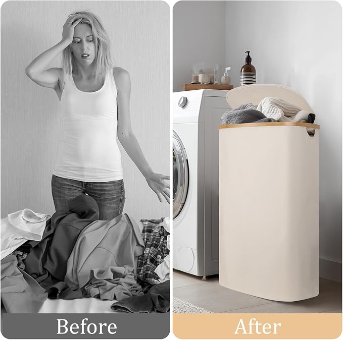 Laundry Hamper with Lid, 100L Clothes Hampers - Image 6