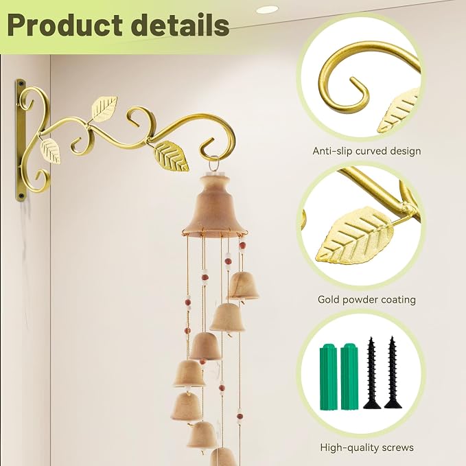 2Pack Hanging Plant Bracket Hooks, Wall Hooks - Image 4