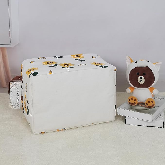 FANKANG Storage Bins, Nursery Hamper Canvas Laundry Basket Foldable - Image 9