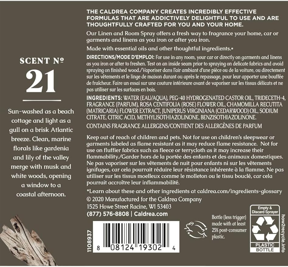 Caldrea Linen and Room Spray Air Freshener, Made - Image 2