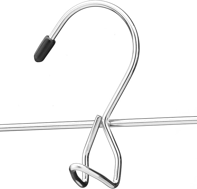 Whitmor Add Chrome/Black Skirt & Slack Hangers - Image 3