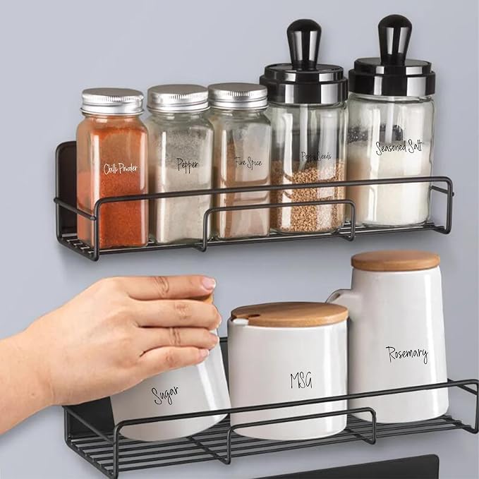 268 Clear Seasoning Jar Labels, Preprinted Kitchen Pantry Organization Labels - Image 4