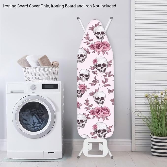 Ironing Board Covers Skull Pink Rose Stretchy Iron Board Cover and Pad - Image 3