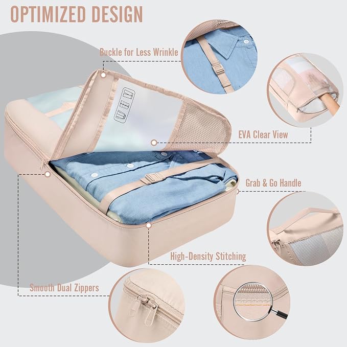 Veken 8 Set Packing Cubes, Cruise Ship Travel Essentials Accessories - Image 3