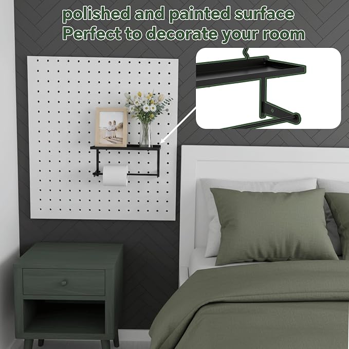 1 Pack Paper Towel Holder for Pegboard, Pegboard Paper Towel Holder - Image 5