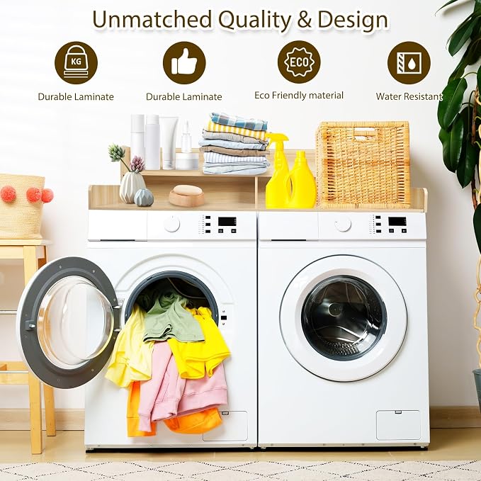 2-Tier Washer Dryer Countertop，Laundry Room Organization Laundry Washing - Image 4