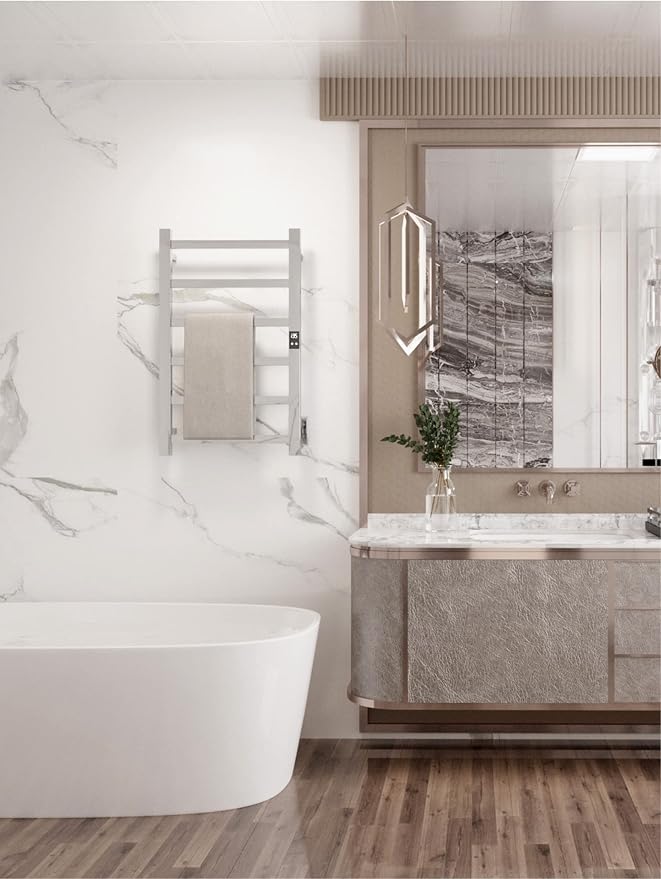 Smart Wireless Electric Towel Warmer | Blade Thin 6 Bar Design | Hardwired & - Image 5