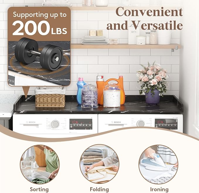 Lifewit Washer Dryer Countertop, Melamine Covers - Image 3