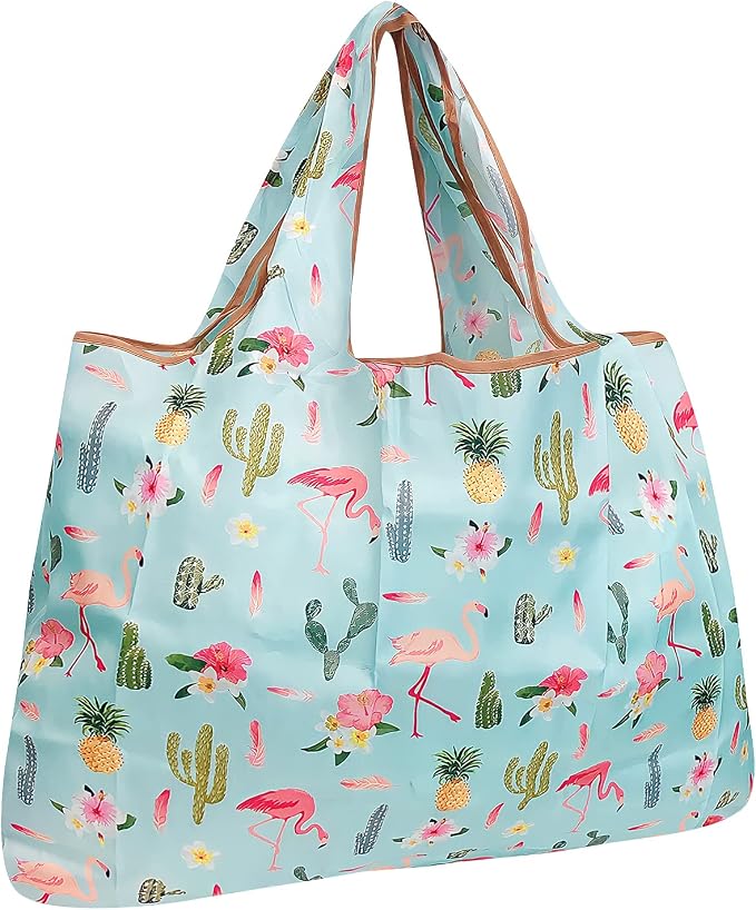 allydrew Large Foldable Tote Nylon Reusable Grocery Bag by allydrew