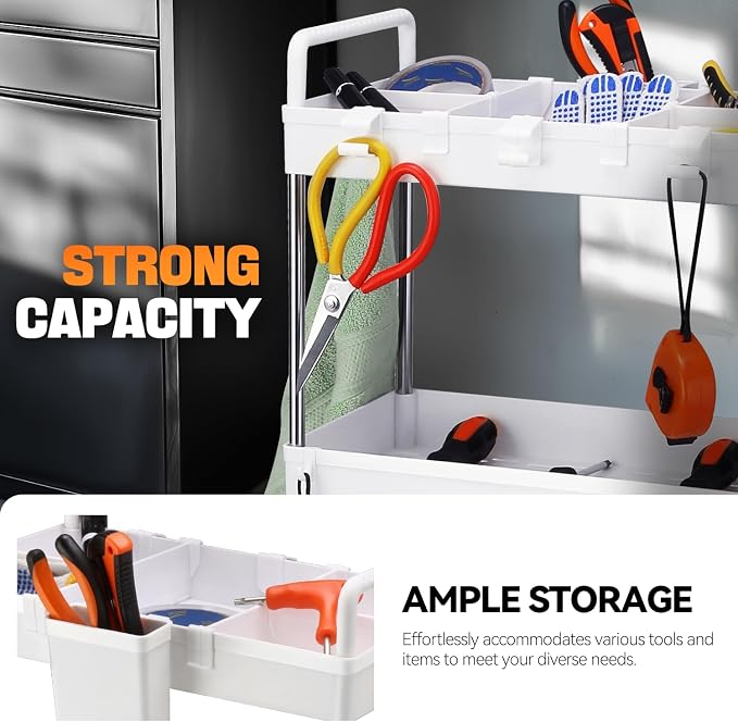 Auto Dynasty 4 Tier Slim Rolling Cart - Image 3