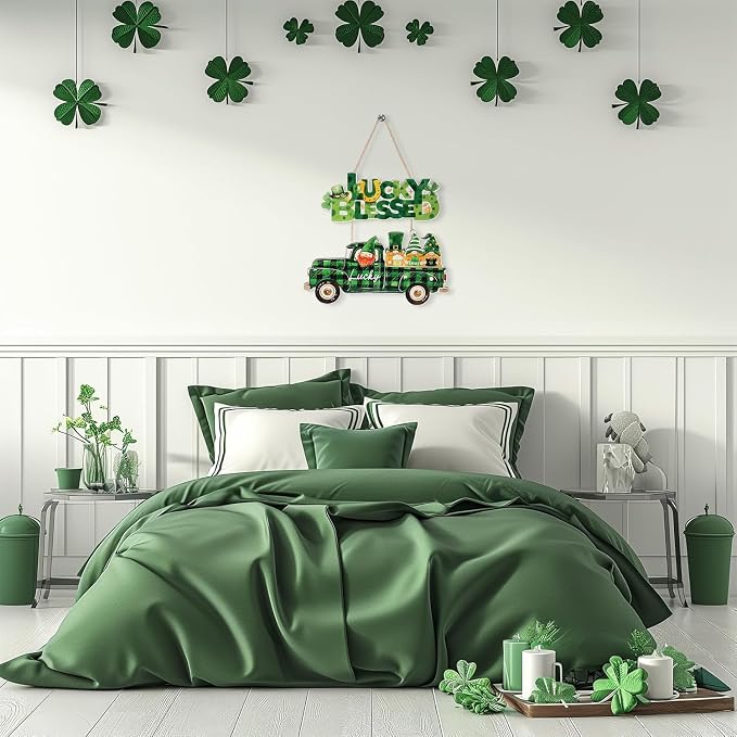Ausril St Patricks Day Door Decorations, Irish Blessing Sign - Image 4