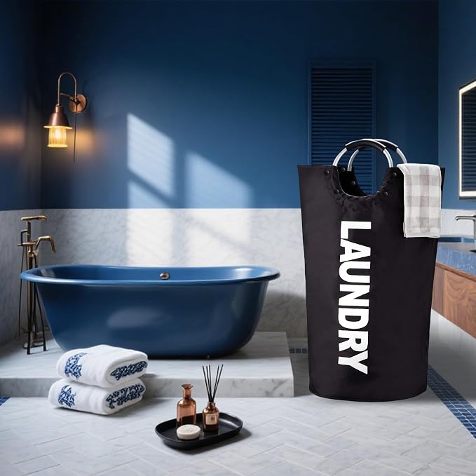 90L Laundry Basket Waterproof 600D Oxford Fabric Modern Collapsible Laundry - Image 6