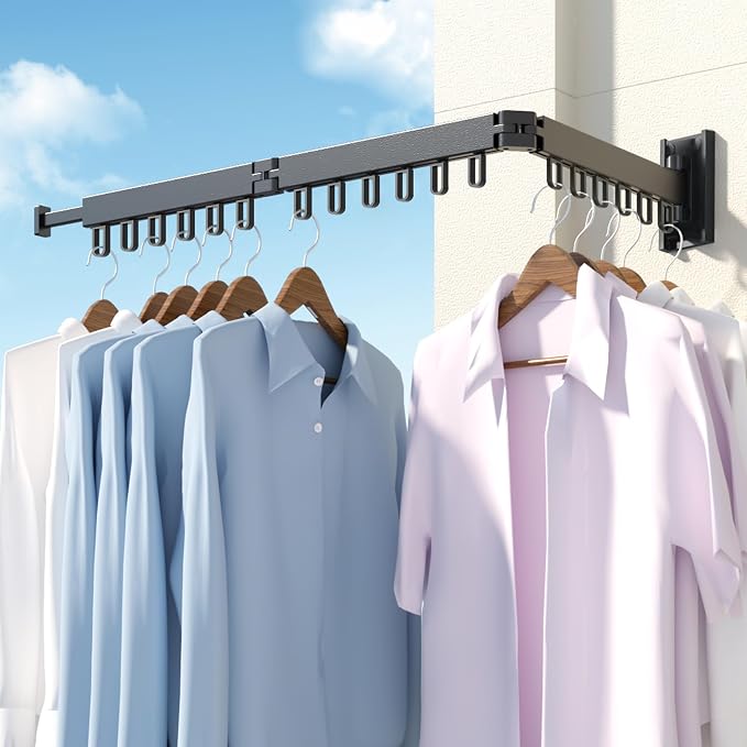 Clothes Drying Rack, Laundry Drying Rack, Wall Mounted Clothes Rack, Laundry - Image 4