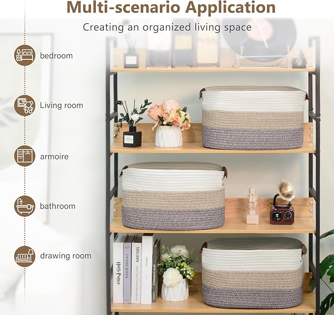 Cotton Rope Basket, Storage Baskets - Image 5