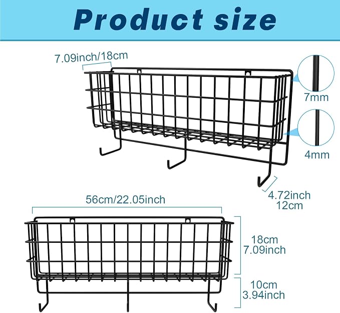 Tandefio 2 Pcs Basket & Tack Rack - Image 2