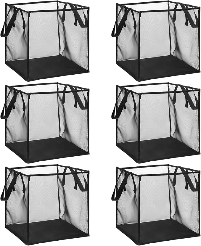 6 Pack Popup Laundry Hamper Collapsible Mesh Laundry Baskets - Image 8